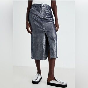Gap, Denim Y2K Shine Midi Skirt